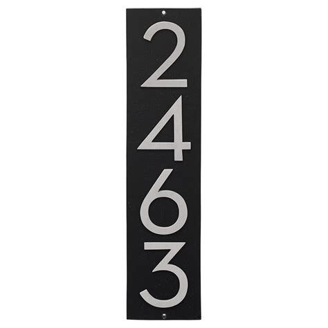 floating modern  number vertical address plaque  digits montague