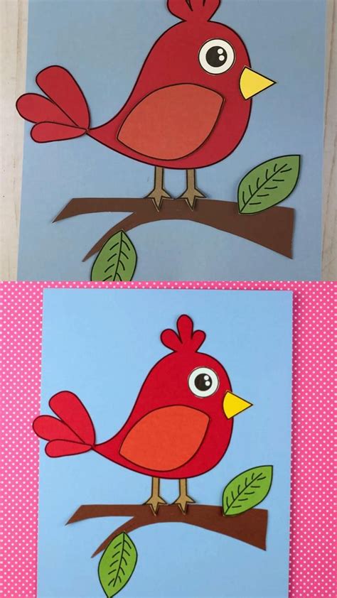 bird craft video video   bird crafts spring crafts paper