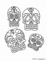 Muertos Calaveras Skulls Mort Imprimer Dead Calavera Decorated Tete Masques Mexicains Mexicanas Hellokids Bordar Tête Morti Colorearimagenes Giochiecolori Decalquer Yodibujo sketch template