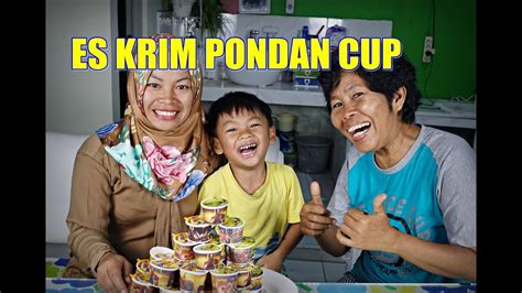 mudah buat es krim pondan cup kertas youtube