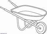 Wheelbarrow Clipart Barrow Wheel Coloring Outline Line Drawing Clip Wheelbarrows Garden Cliparts Colouring Pages Drawings Library Gardening Google Clipground Consider sketch template