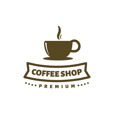 coffee shop logo template vector  premium coffee business
