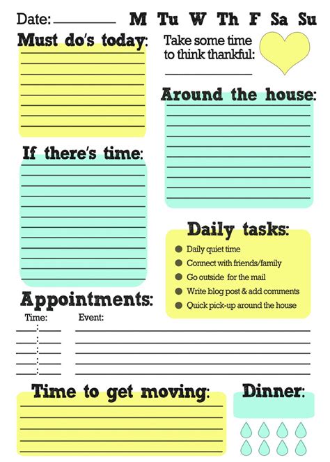 list printables planner pages organization printables