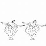 Bailarina Colorear Haciendo Bailarinas Saludando Danza Jete Reverencia Clásica Barra sketch template