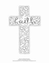 Faith Coloring Cross Pages Printable Adult Bookmarks Choose Board Scripture Crosses Bible sketch template