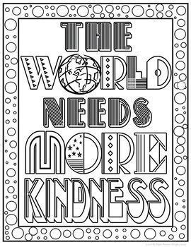 printable kindness coloring pages  children  students love