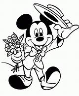 Coloring Mickey Mouse Pages Valentines Valentine Disney Popular sketch template