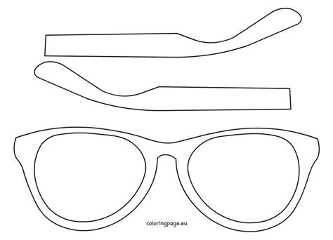 sunglasses coloring easy coloring pages