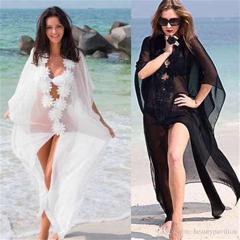 2019 Long Dress Beach Cover Up Dress Lace Beach Tunic