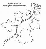 Ivy Leaf Vine Stencils Leaves Tattoo Coloring Vines Stencil Template Printable Tattoos Outline Fall Clip Print Templates Spraypaintstencils Pages Crafts sketch template