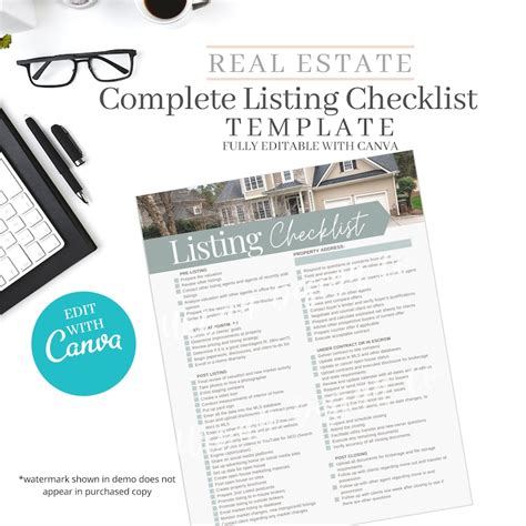 listing checklist real estate listing real estate checklist etsy