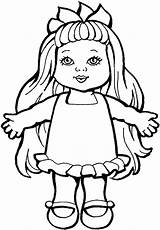 Dolls Coloring Pages Color Print sketch template