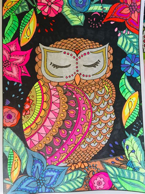 owl coloring pages  colored galore blogging picture show