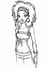 Coloring Barbie Pages Girl Printable African American People Sheets Lil Wayne Print Woman Women Sheet Book Kids Color Ethnic Awesome sketch template