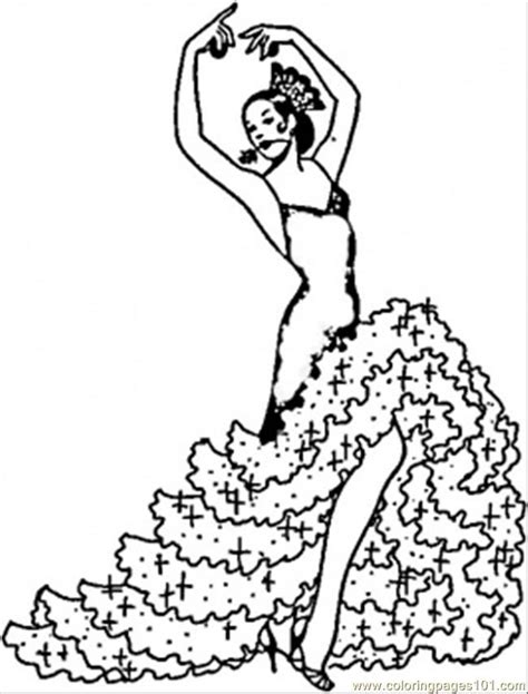 fashion coloring pages pages flamenco girl countries spain