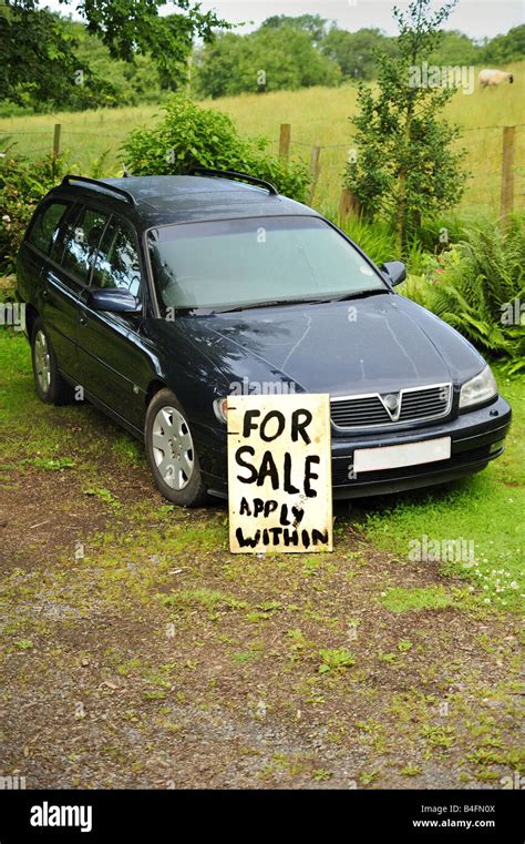 hand car  sale stock photo alamy