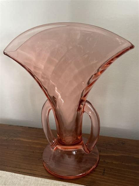Vintage Pink Depression Glass Flower Vase Antique Price Guide