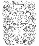 Sneeuwpop Kerst Crayola Volwassenen sketch template
