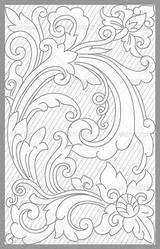Leather Tooling Patterns Designs Carving Pattern Wood Coloring Templates Embroidery Drawings Quilting Surakarta Craft Stencils Floral Books Tooled Vector Stencil sketch template