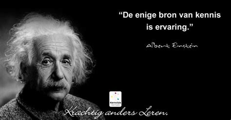 einstein zei het al de enige bron van kennis  ervaring leren door te doen kernvisie