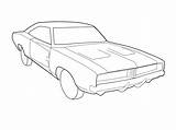 Dodge Charger Coloring 1969 1970 Pages Drawing Car Challenger Vector Clipart Line Coloriage Easy Muscle Kids Clip Getdrawings Book Deviantart sketch template
