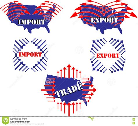 import export trade united states illustration stock vector illustration  colors deals