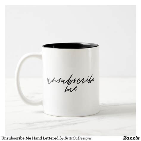unsubscribe  hand lettered  tone coffee mug zazzle mugs aunt gifts personalized aunt