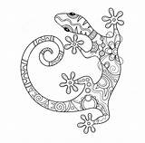 Coloring Pages Gecko Adult Stress Lizards Anti Mandala Colouring Children Lizard Kids Printable Snake Mandalas Para Ausmalen Tiere Colorear Print sketch template