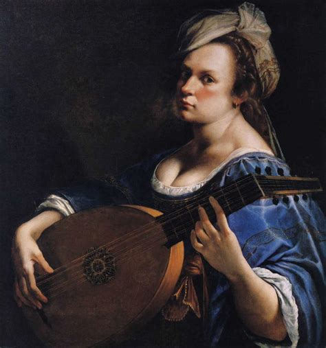 Self Portrait As Lute Player By Artemisia Gentileschi