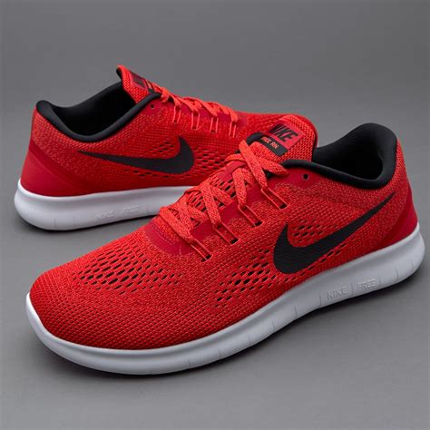 Nike Free Run Mens Shoes Univresity Red Black Total