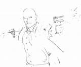 Hitman Agent Shoot Absolution Coloring Pages sketch template