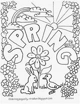 Spring Coloring Pdf Pages Springtime Security Printable Getcolorings sketch template