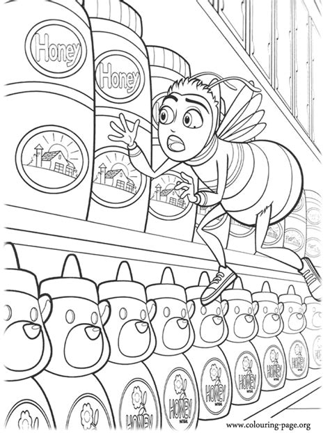 bee  barry discovers  honey   stolen coloring page