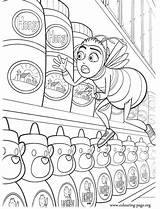 Coloring Barry Bee Movie Pages Supermarket Honey Stolen Colouring Discovers Being Printable Benson Kleurplaten Kleurplaat Color Bees Fun Grocery Store sketch template