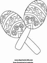 Coloring Pages Fiesta Maracas Mexican Color Mexico Antonio San Sheet Party Sheets Colouring Choose Board Drawings Crafts sketch template