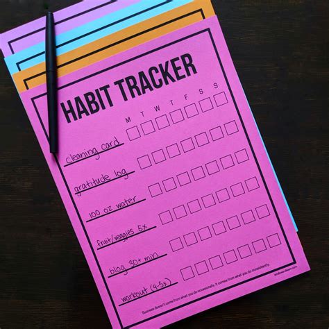 weekly habit tracker printable lets   learn