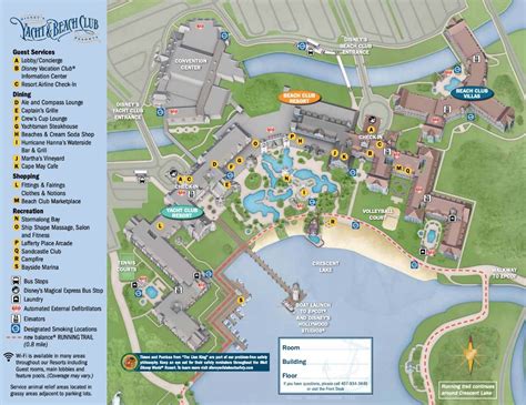 disney yacht  beach club resort map
