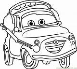 Cars Luigi Coloring Pages Color Printable Kids Coloringpages101 Getcolorings sketch template