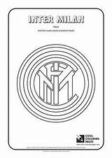 Inter Coloring Milan Logo Pages Cool Soccer Logos Clubs Team Football Club Italian Badge Disegni Fc Color Serie Futbol Badges sketch template