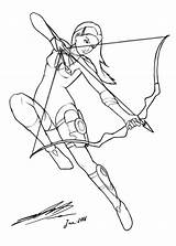 Archer Female Drawing Getdrawings sketch template