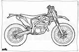 Ktm Colouring Freeride Motorcycles Exc sketch template