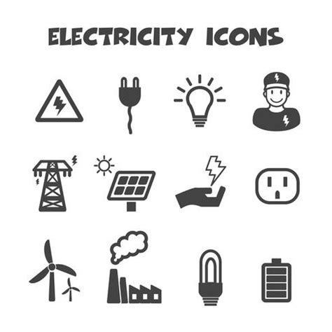 simbolo de los iconos de electricidad  vector en vecteezy