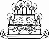 Birthday Coloring Cake Crafts sketch template
