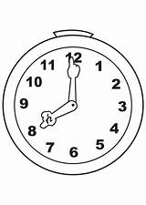 Clock Coloring Large sketch template
