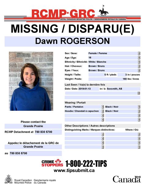 Update 16 Year Old Girl Missing From Sexsmith Area Found Safe My
