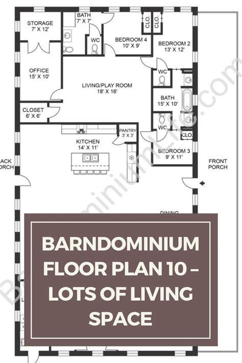 barndominium floor plan  lots  living space barndominium floor plans floor plans