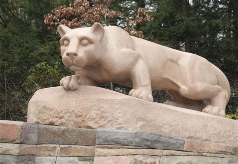 nittany lion shrine pennsylvania state university stone wall