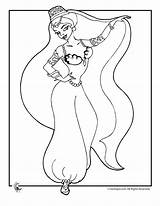 Coloring Genie Pages Jasmine sketch template