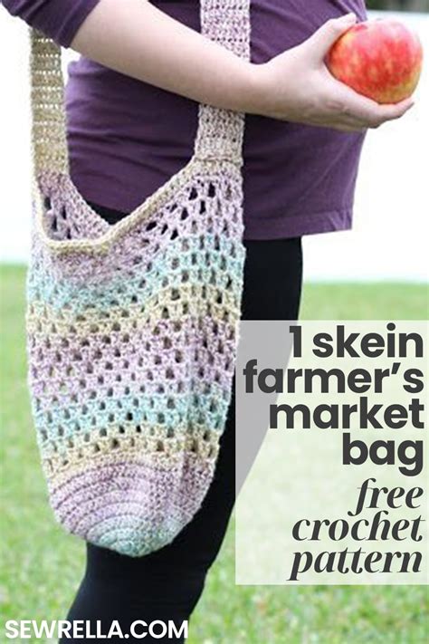 skein crochet farmers market bag sewrella