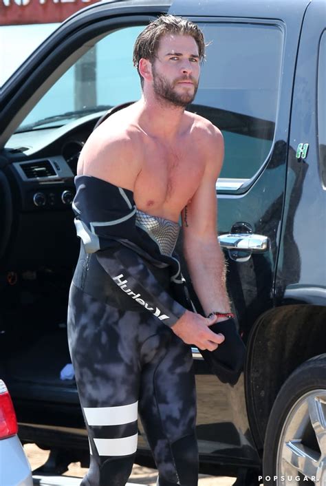 Liam Hemsworth Shirtless After Surfing In La Popsugar Celebrity Photo 2